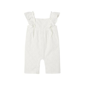 Vertbaudet Festive Embroidered Baby Jumpsuit, white, 86