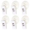 MEMOFYND Pack of 6 White Hooks with Suction Cups, Fixed