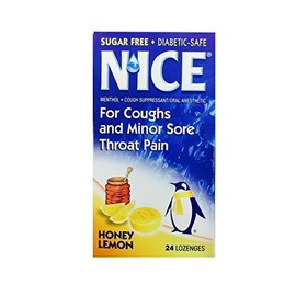 N'ice for Coughs and Minor Sore Throat Pain Honey Lemon Flavor 24 Count, 24 Count