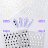 HINZIC 12 Sheets Star Nail Stickers Gold Silver Black White