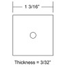 Emtek Art Deco Square Back Plate for Knob - 86434US19