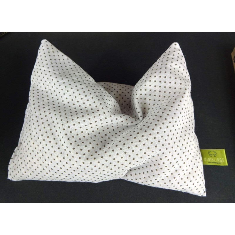 Miniblings Herbal Herb Pillow Cushion Health 25X20cm White Black Dots