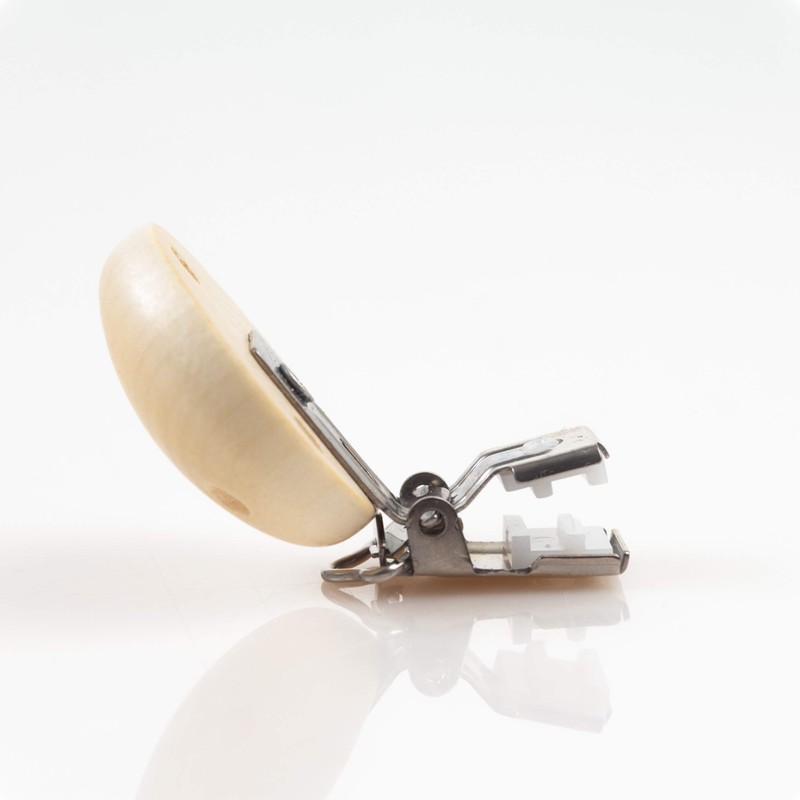 Wooden Clips, Natural, Silky Polished, Diameter 35 mm