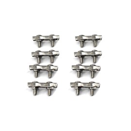 304 Stainless Steel Wire Rope Clamp Cable Rope Double Clamp M5 Pack of 8