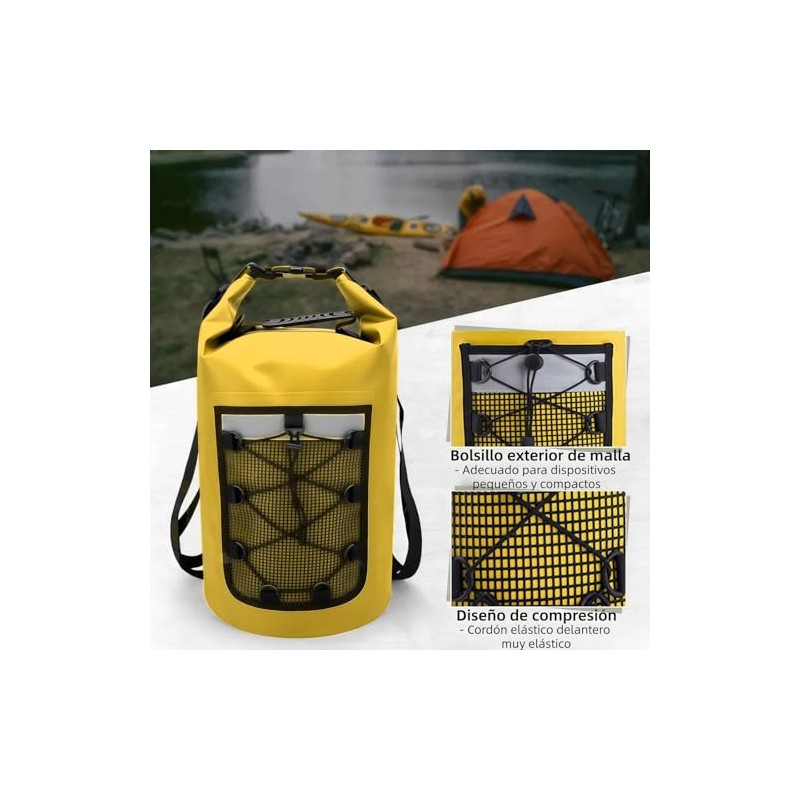 Mochila Impermeable 10L 20L 30L, Bolsa Impermeable Sellada, Mochila con