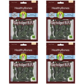 UrbanX HealthyBones Original Natural Dog Dental Care Mint Snacks Oral Health Dog Food for Jack Russell Terrier and Other Small Terrier Dogs, 60 Count