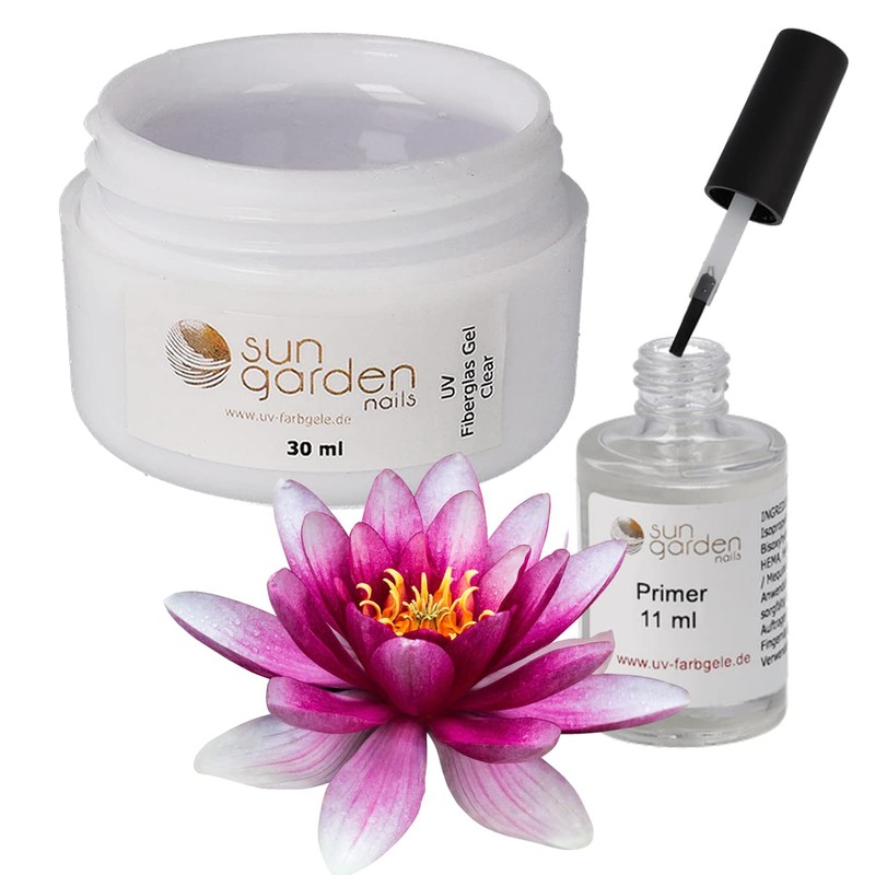 UV Fibreglass Gel Clear 30 ml with Primer Bonding Agent