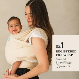 Moby Wrap Baby Carrier | Classic | Baby Wrap Carrier for Newborns & Infants | #1 Baby Wrap | Baby Gift | Keep Baby Safe & Secure | Adjustable for All Body Types | Perfect for Mom & Dad | Sand Dollar
