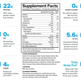 LEGION Whey+ Whey Isolate, Cookies & Cream, 30 Servings, Grass-Fed, Sugar Free