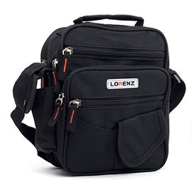 Mens - Ladies Canvas Multi-Purpose Shoulder - Cross Body - Holiday Bag in Black