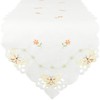 ARSVITA Table Runner with Embroidery, Embroidered with Flowers or Butterflies,