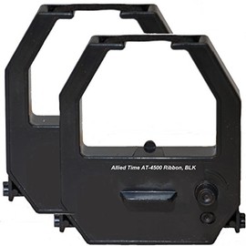 Ribbons for Allied Time AT-4500 Time Clock, 2-Pack, Black Color
