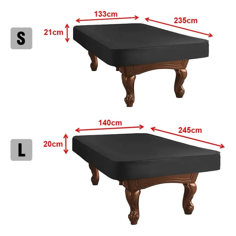Funda Para Mesa De Billar, Tela De Buey, Diseño Negro