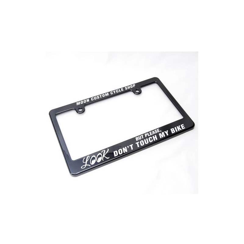 MOONEYES LOOK_NF-MG130MLO-MON License Plate Frame for Motorcycles Black