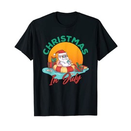 Weihnachten Im Juli Christmas In July Santa Weihnachtsmann T-Shirt