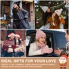 Womens Winter Beanie Hats Scarf Touchscreen Gloves Set Chenille Knit