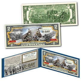 Merrick Mint WWII D-Day Normandy Invasion 80th Anniversary 1944-2024 Operation Overlord U.S. Legal Tender $2 Bill