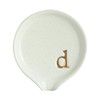 COLLECTIVE HOME - Ceramic Coffee Spoon Rest, Monogram Ceramic Spoon