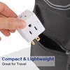 3 Outlet Wall Adapter Cube Tap, UL Listed 3 Prong
