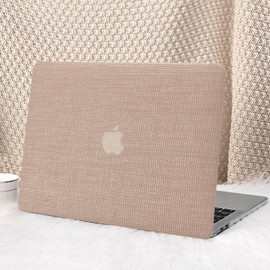 Seorsok Compatible with MacBook Pro 13 inch Case M2 2023,2022,2021-2016 A2338 M1 A2251 A2289 A2159 A1989 A1708 A1706,Elegant Leather Plastic Hard Shell Case with Transparent Keyboard Cover,Brown