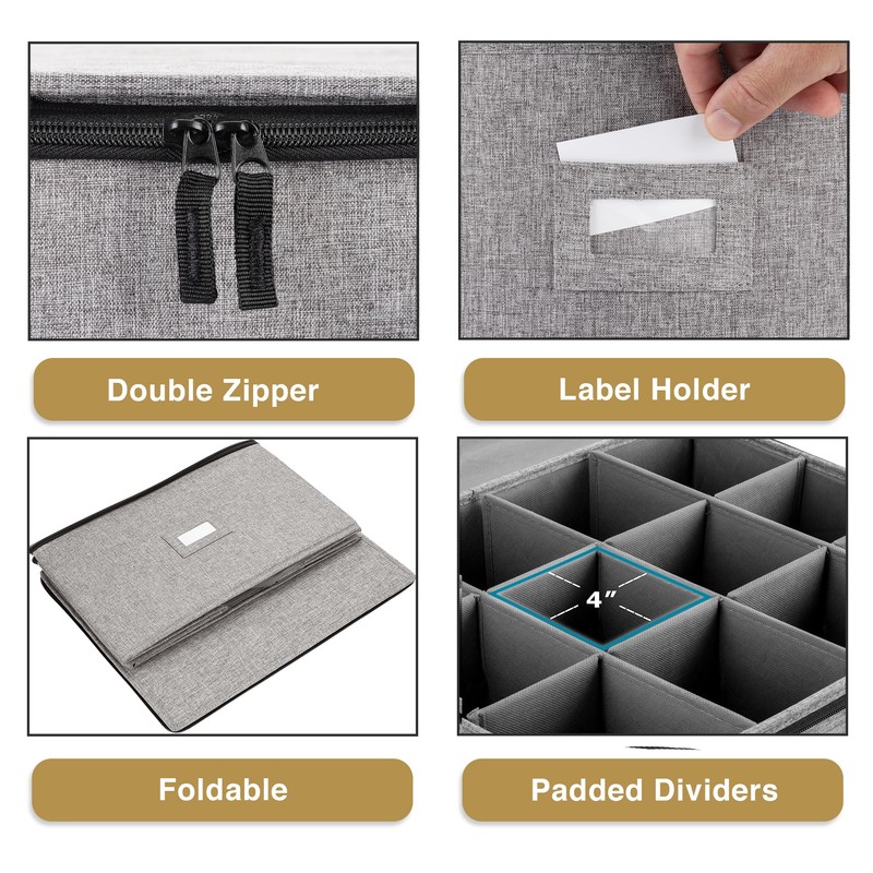 Wine Glass Storage and Cup Storage Case - Set of