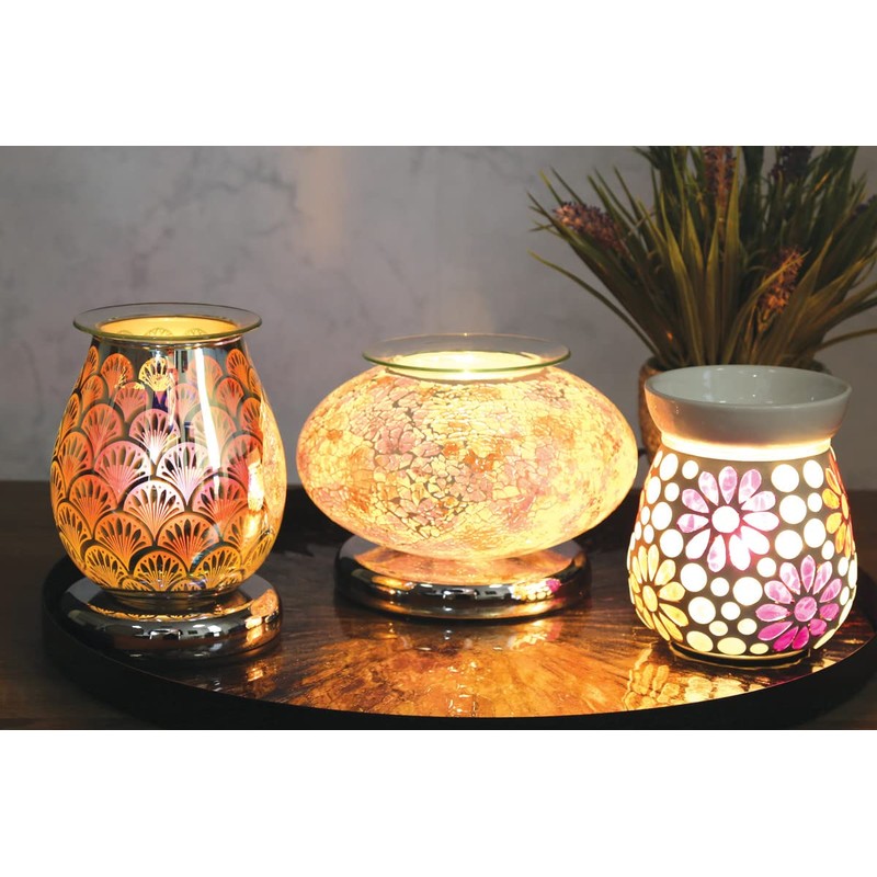 Aroma Accessories Oval 3D Touch Electric Burner Squares