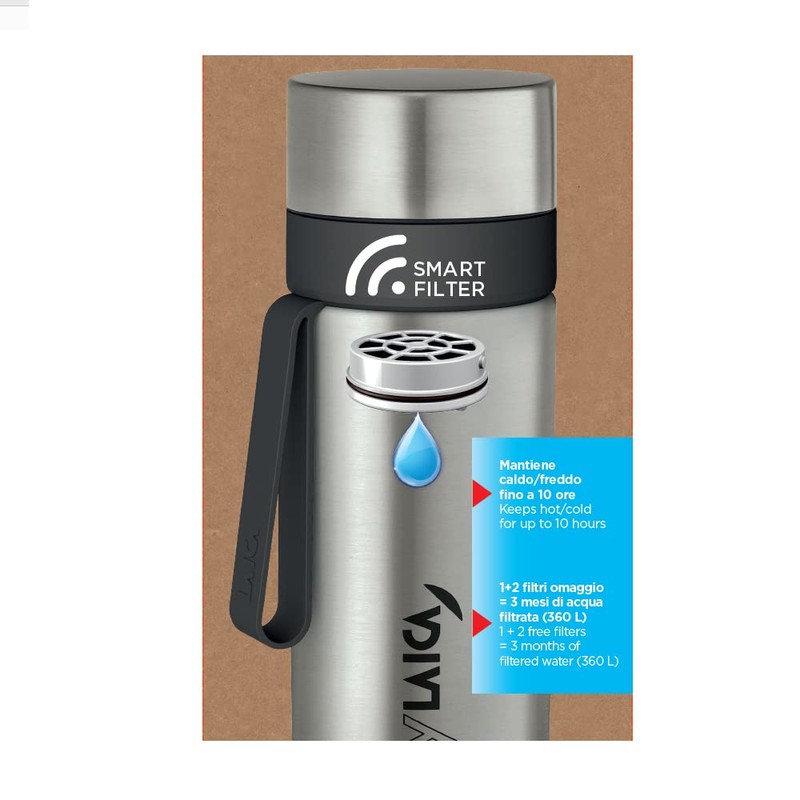 LAICA myLAICA Steel Thermal Filter Bottle