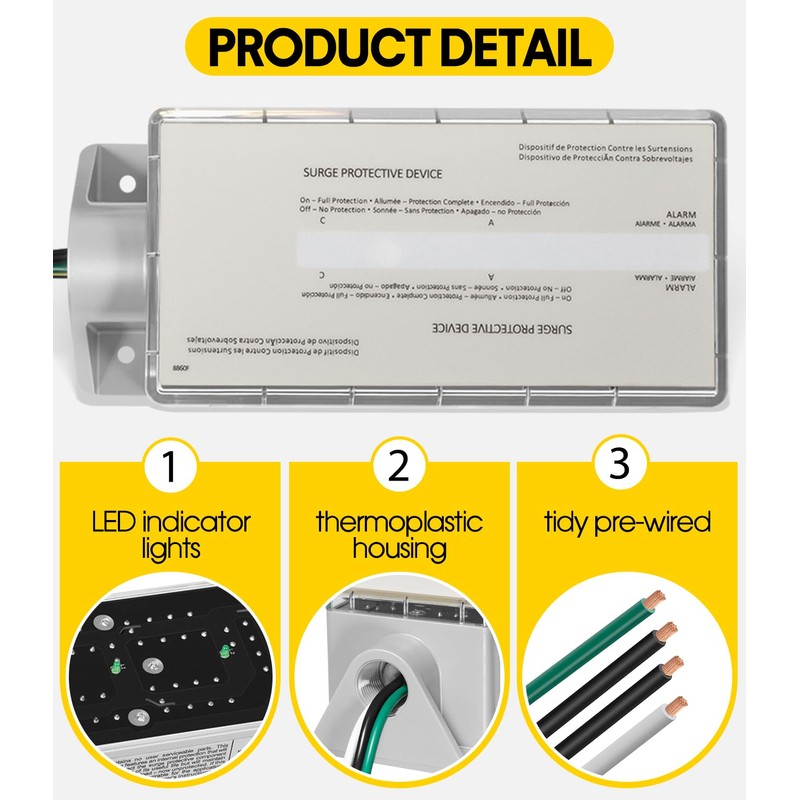 FS100 Surge Protection Device, Whole House Surge Protector Rated for