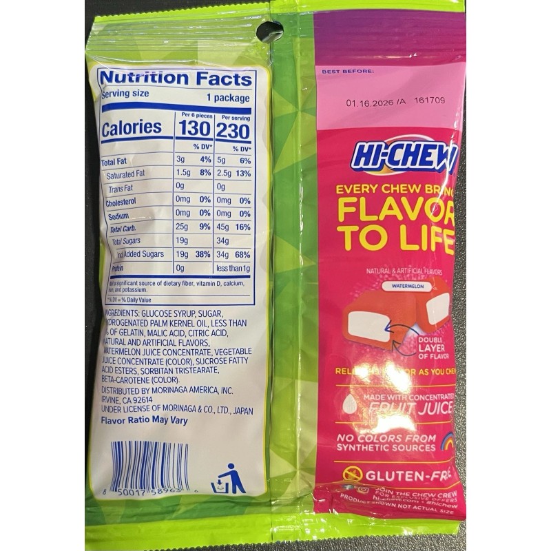 Hi-Chew Hi Chew Candy Sweet & Sour - Watermelon Flavor