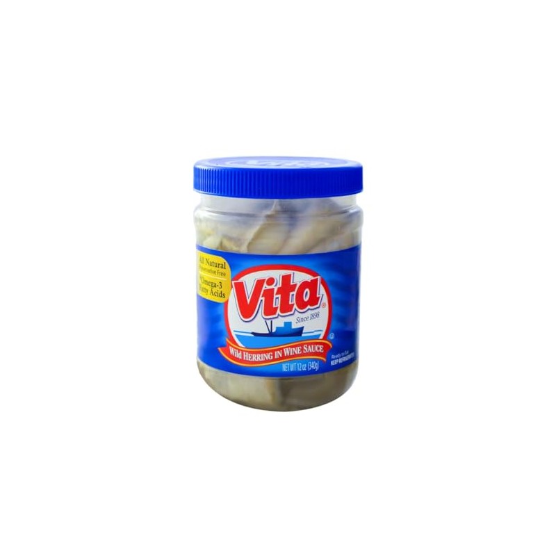 Vita Herring in Wine Sauce, 12oz (Pack of 6)
