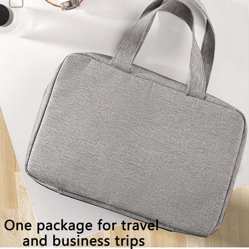 HUSHAX 4 Fold Travel Hanging Toiletry Bag, Hanging Makeup Storage