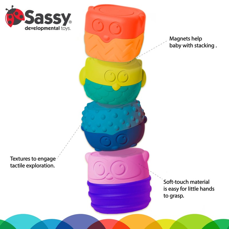 Sassy Baby STEM Magnetic Stacking Pals - 6m+
