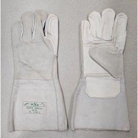 Unbranded Leather Welding Gloves 14" Extended Fire and Heat Resistant