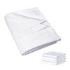 King Flat Sheet Only, 4 Pack White Top Bed Sheets,