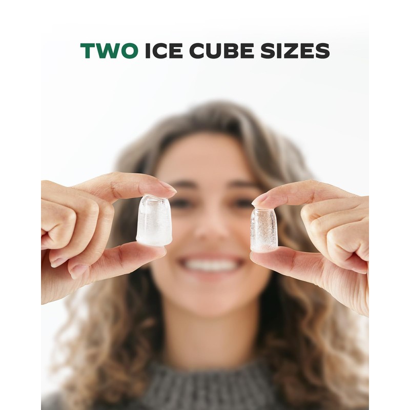 Silonn Countertop Ice Maker with Expanding Ice Basket, 9 Cubes