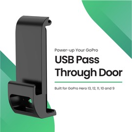 YOLOtek Veteran Owned - Pass-Through Door for GoPro Hero 13, 12, 11, 10, 9 - Conveniently Access External Power with USB-C Cable - Weather-Resistant GoPro Accessories