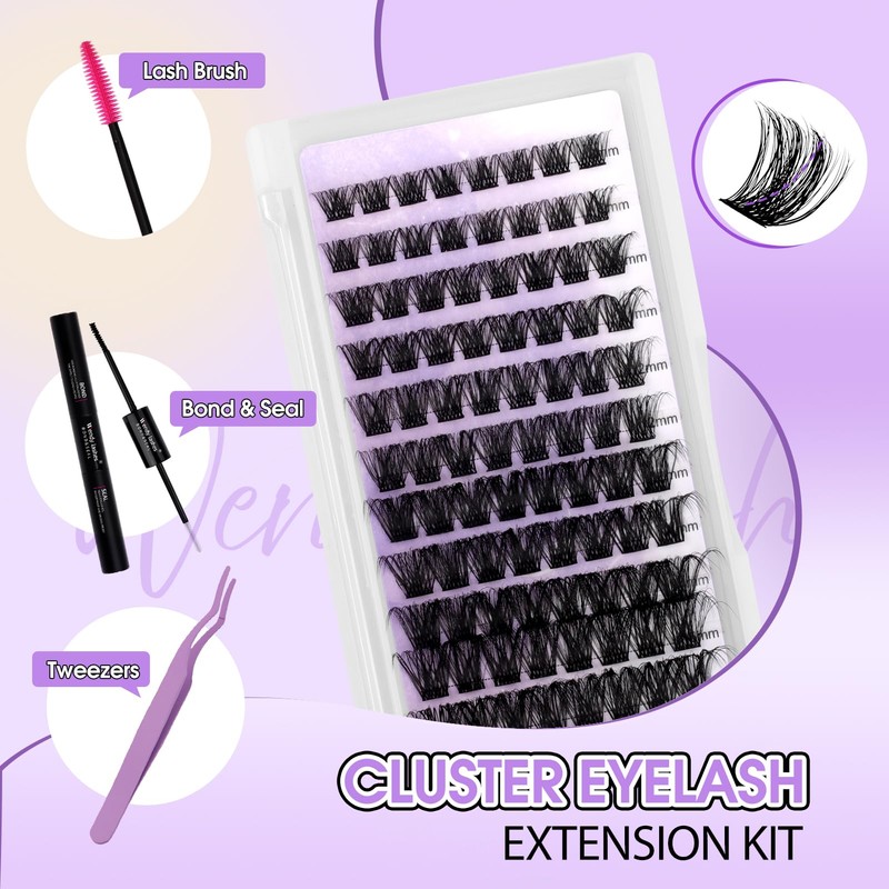 Eyelash Extension Set, DIY Eyelash Clusters, Lash Extensions Set, Cluster