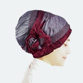 Silk Story Mu Lan Legend Handmade Infinity Scarf Organza Shawl Turban Wrap Hijab Bun (Red Tones)