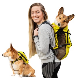 K9 Sport Sack Walk-On | Dog Carrier Dog Backpack with Harness & Storage (Small, Buttercup Yellow)