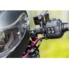 キジマ(Kijima) 汎用 バイクパーツ ヘルメットロック ホルダー ハンドルクランプタイプ スチール製 盗難防止 22.2mm/25.4mm ブラック