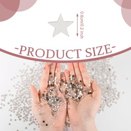 Star Foil Confetti - 30g Silvery Star Confetti Metallic Glitter Foil Confetti for Birthday Party Wedding Festival Event or Celebration DIY Craft.