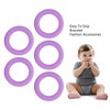 5pcs Baby Soft Silicone Teething Ring Toy Infant Safe Elastic