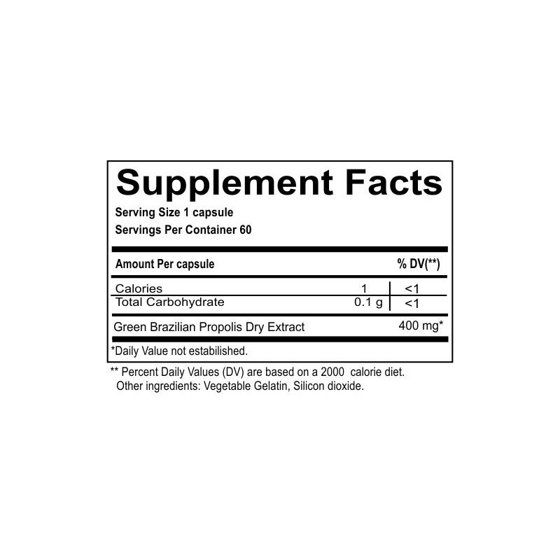 Phytoflora Brazilian Green Bee Propolis Capsules – 400mg – 60