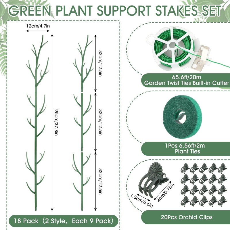 Honeydak 18 Pack Monstera Plant Support Plant Support Stakes for