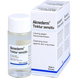 aknederm Tincture Sensitive 100 ml - Gentle Pore Deep Skin Cleansing & Disinfection - Cleans Especially Sensitive Blemished Skin Deep Pores - Zinc Facial Toner for Dry / Sensitive & Blemished Skin