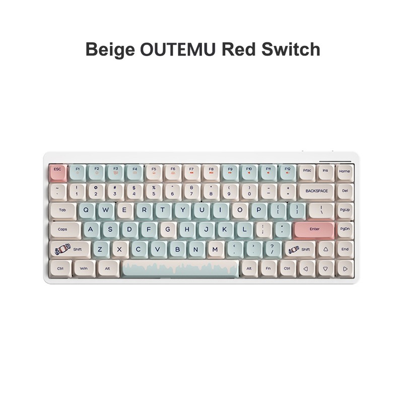 iBlancod Wireless Mechanical Keyboard 84 Keys 2.4G+BT5.0+Type-C 3 Connections 75%