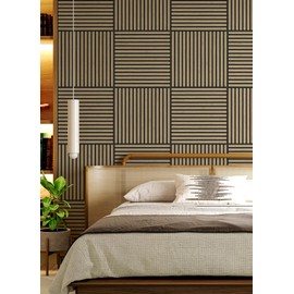 Acoustic Slat Wood Tile Natural Wall Panels, WPWP6347