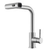 Kitchen Faucet with Pull Down Sprayer Brushed Nickel Waterfall Sink