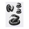 4 x 'Wood Snake' Temporary Tattoos - Water Resistant, Skin-Safe,