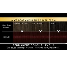 Schwarzkopf Oleo Intense, Permanent Red Hair Dye, Ammonia Free, Up to 100 Percent Grey Coverage, Deep Bordeaux 3 -22